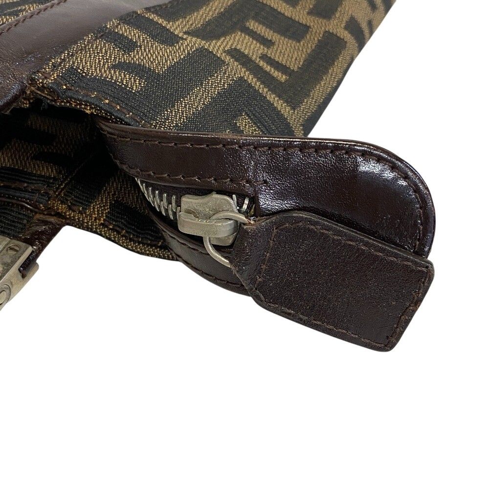 Fendi Zucca Leather Handbag Brown