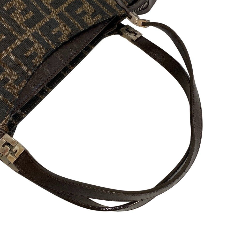 Fendi Zucca Leather Handbag Brown — view 4