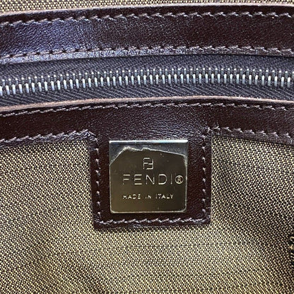 Fendi Zucca Leather Handbag Brown — view 7