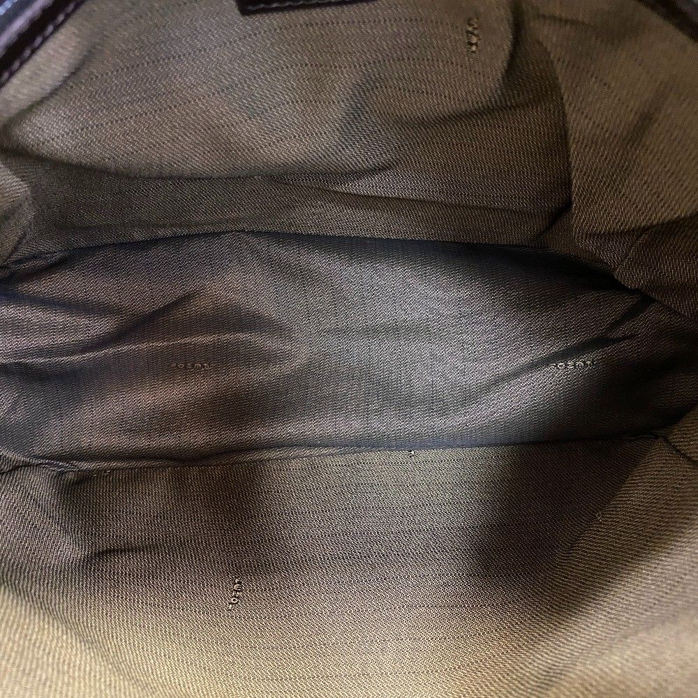 Fendi Zucca Leather Handbag Brown — view 6