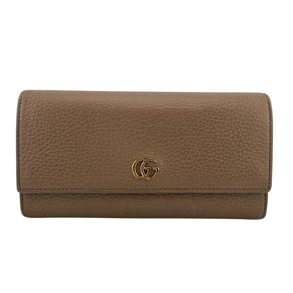 Gucci GG Marmont Leather Wallet Beige