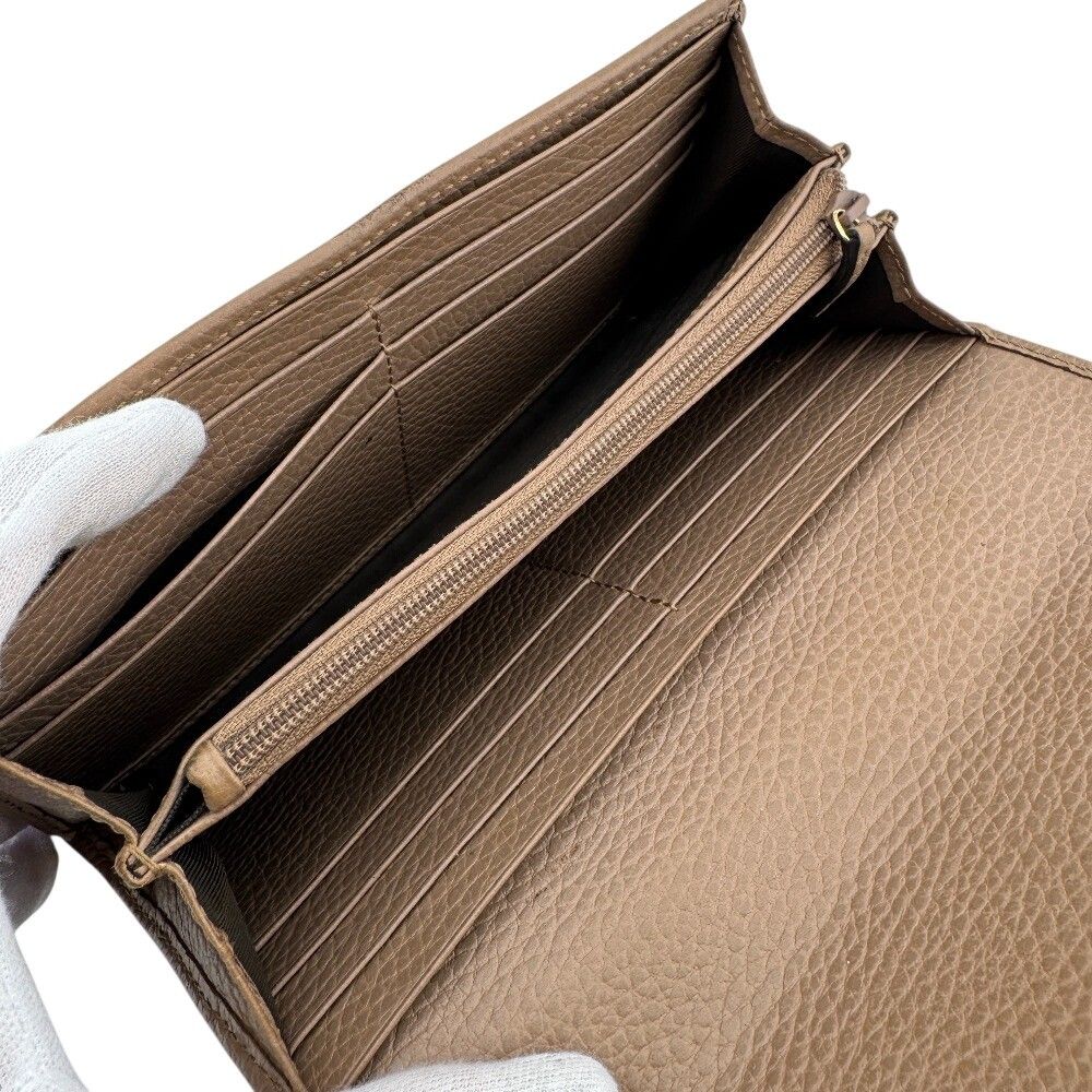 Gucci GG Marmont Leather Wallet Beige — view 6