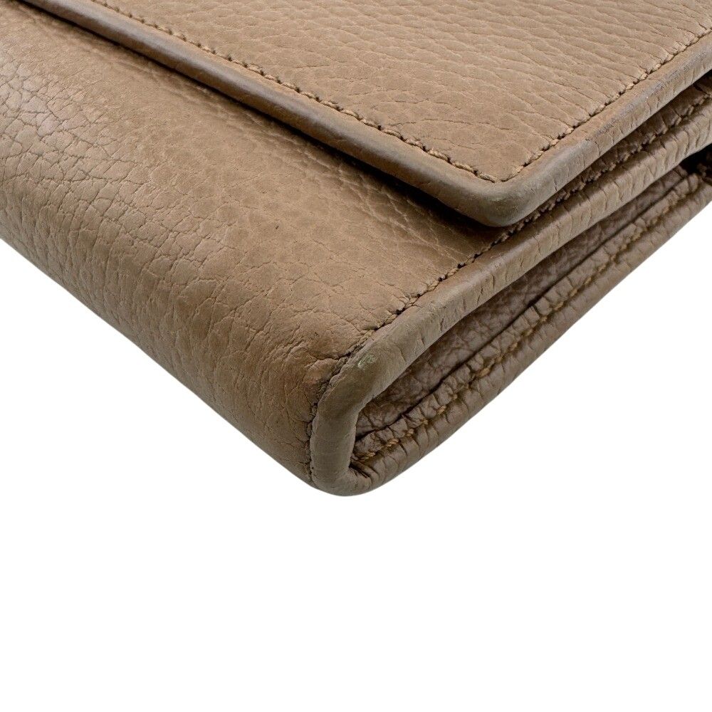 Gucci GG Marmont Leather Wallet Beige — view 3