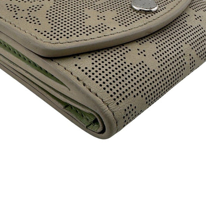 Louis Vuitton Portefeuille Iris XS Mahina Reverse Leather Trifold Wallet Beige — view 2