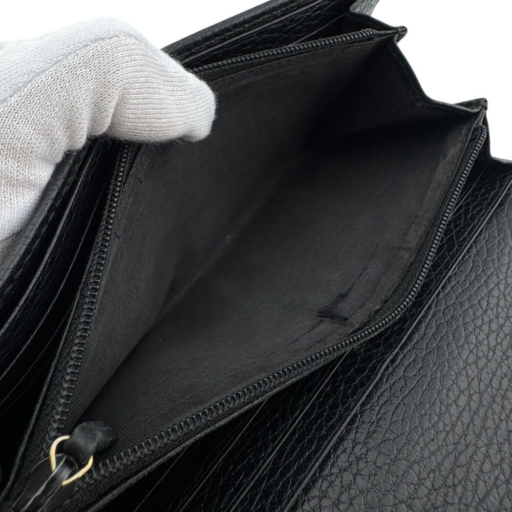 Gucci Continental Wallet GG Marmont Leather Black — view 8