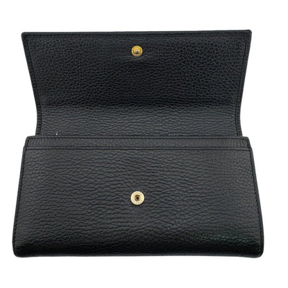 Gucci Continental Wallet GG Marmont Leather Black — view 4