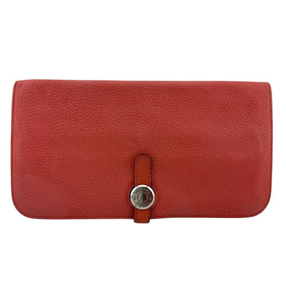 Hermes Dogon Togo Leather Wallet Pink