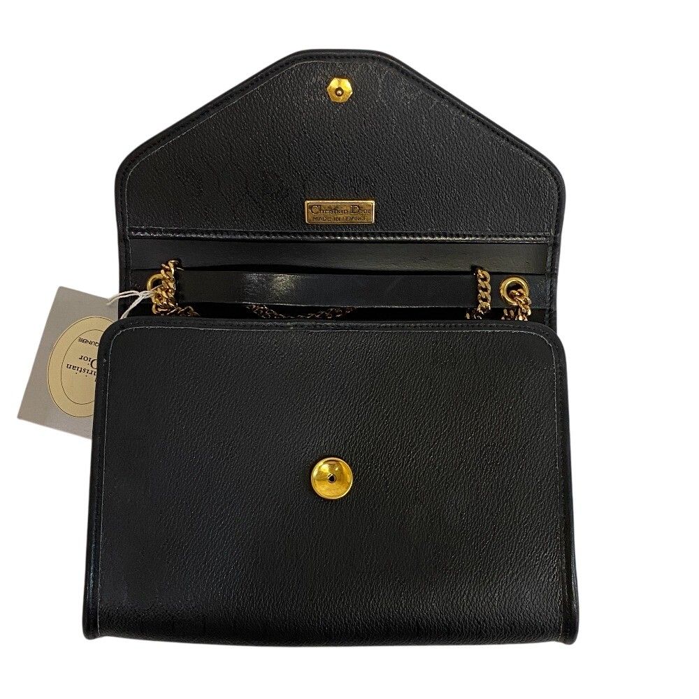Dior Honeycomb Trotter Leather Shoulder Bag Black — view 6