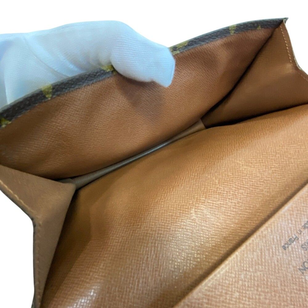 Louis Vuitton Pochette Mule 23 Monogram Leather Clutch Brown — view 7