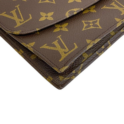 Louis Vuitton Pochette Mule 23 Monogram Leather Clutch Brown — view 2
