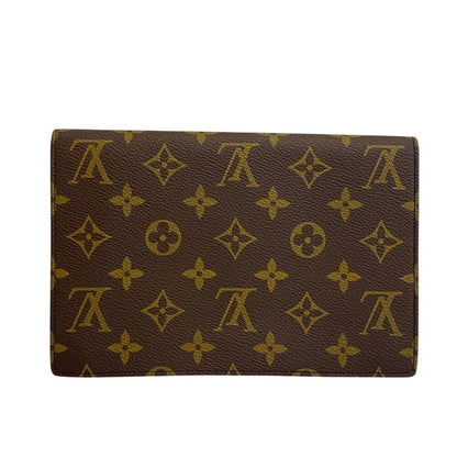 Louis Vuitton Pochette Mule 23 Monogram Leather Clutch Brown