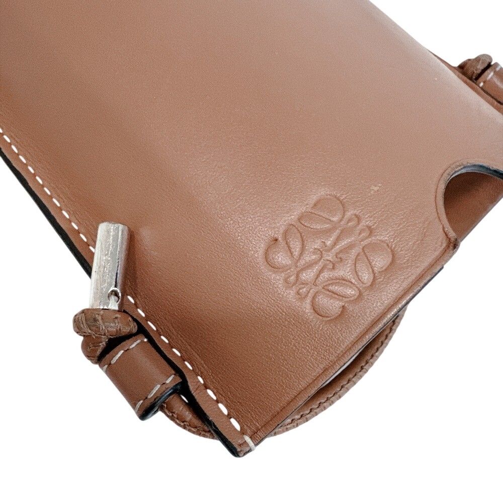 Loewe Leather Pouch Brown — view 4
