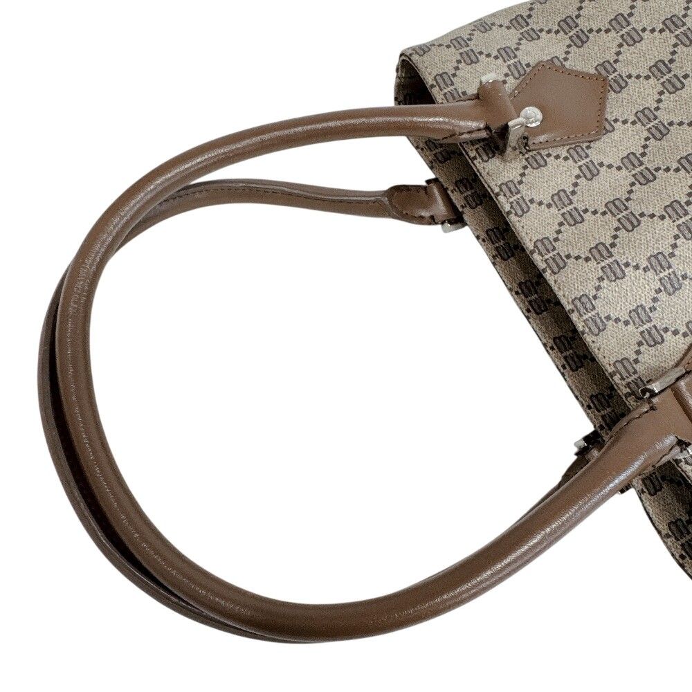 Balenciaga All Over Print BB Pattern Handbag Brown — view 2