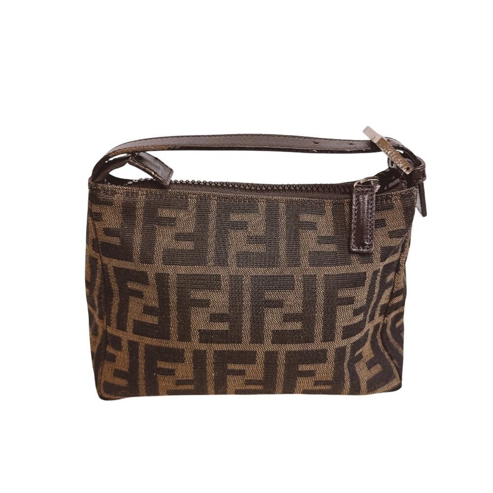 Fendi Zucca Canvas Handbag Brown
