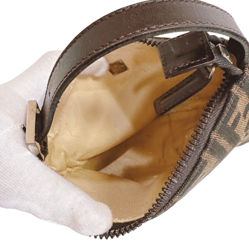 Fendi Zucca Canvas Handbag Brown — view 5