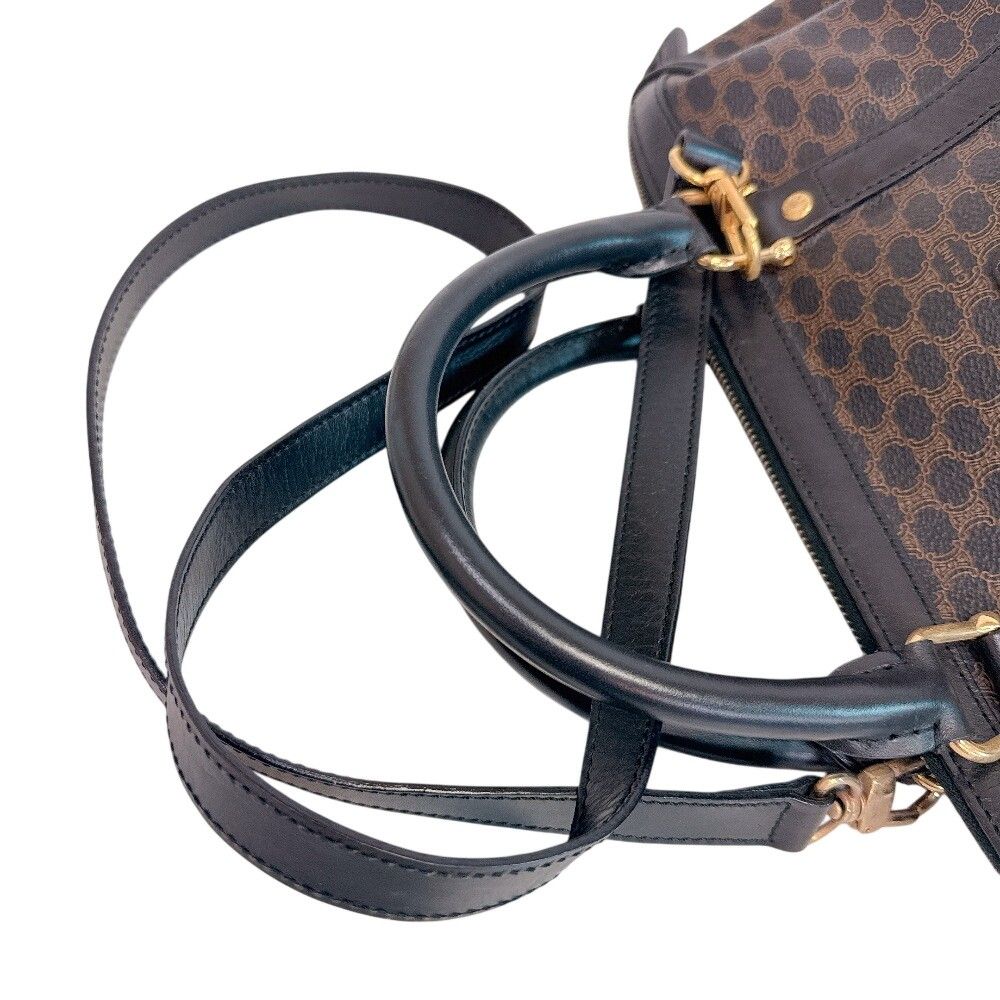 Celine Macadam Leather Boston Bag Brown — view 2