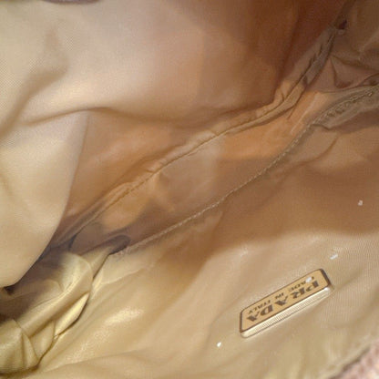 Prada Triangle Logo Nylon Pouch Beige — view 7