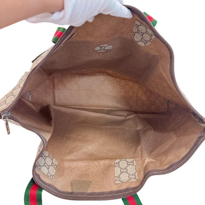 Gucci GG Plus Sherry Line Tote Bag Beige — view 5