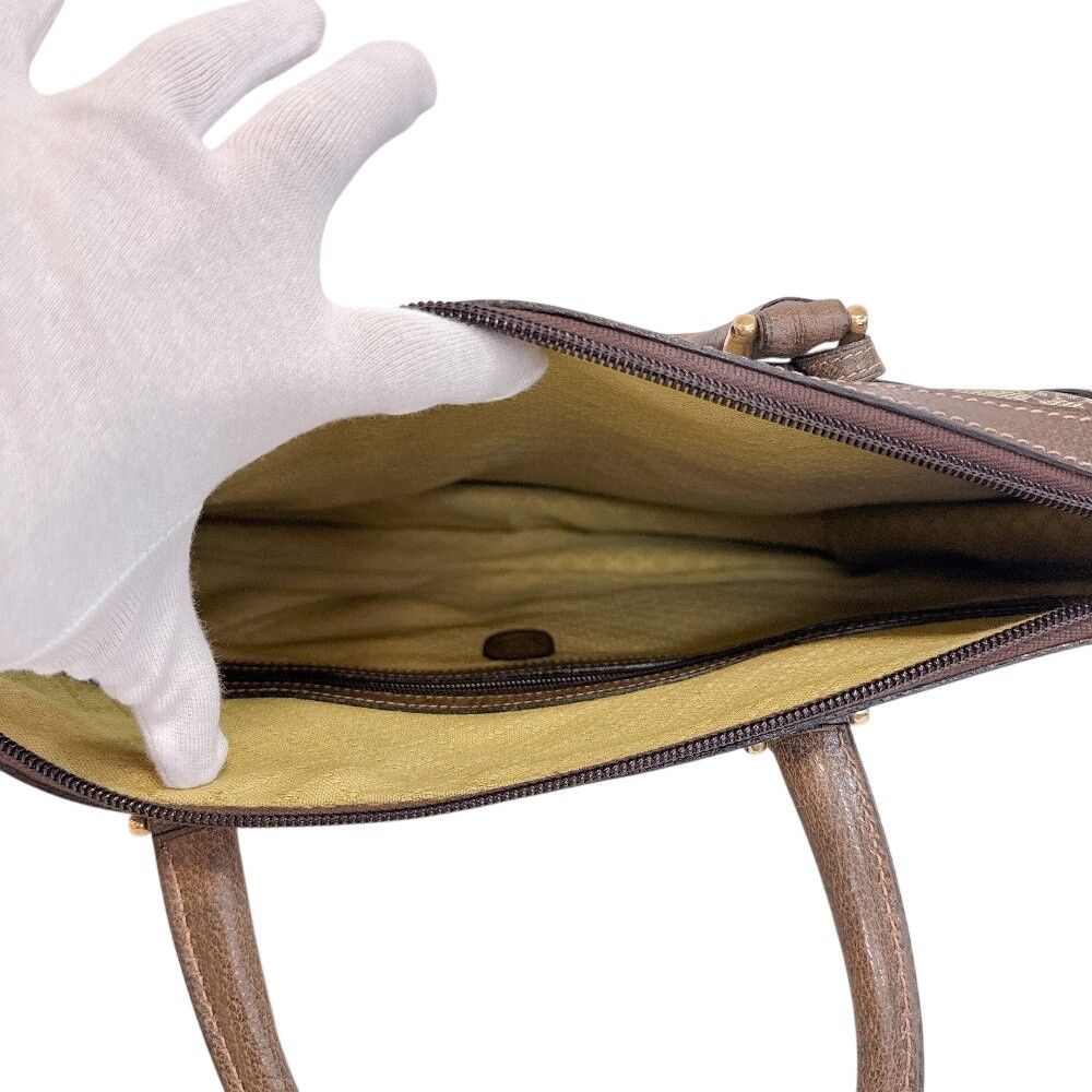 Gucci GG Pattern Leather Business Bag Brown — view 6