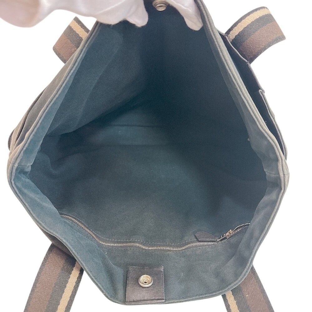 Hermes Troca Horizontal Canvas Tote Bag Black — view 5