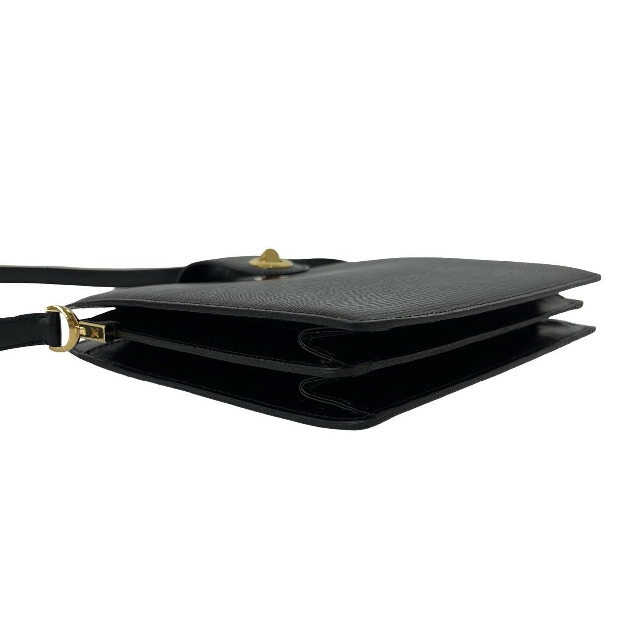 Louis Vuitton Vintage Capuchin Epi Leather Shoulder Bag Pochette Black Noir — view 7