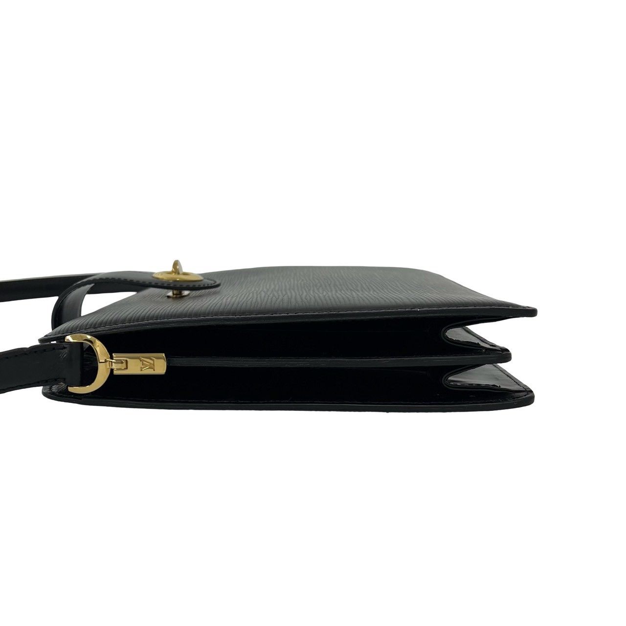 Louis Vuitton Vintage Capuchin Epi Leather Shoulder Bag Pochette Black Noir — view 5