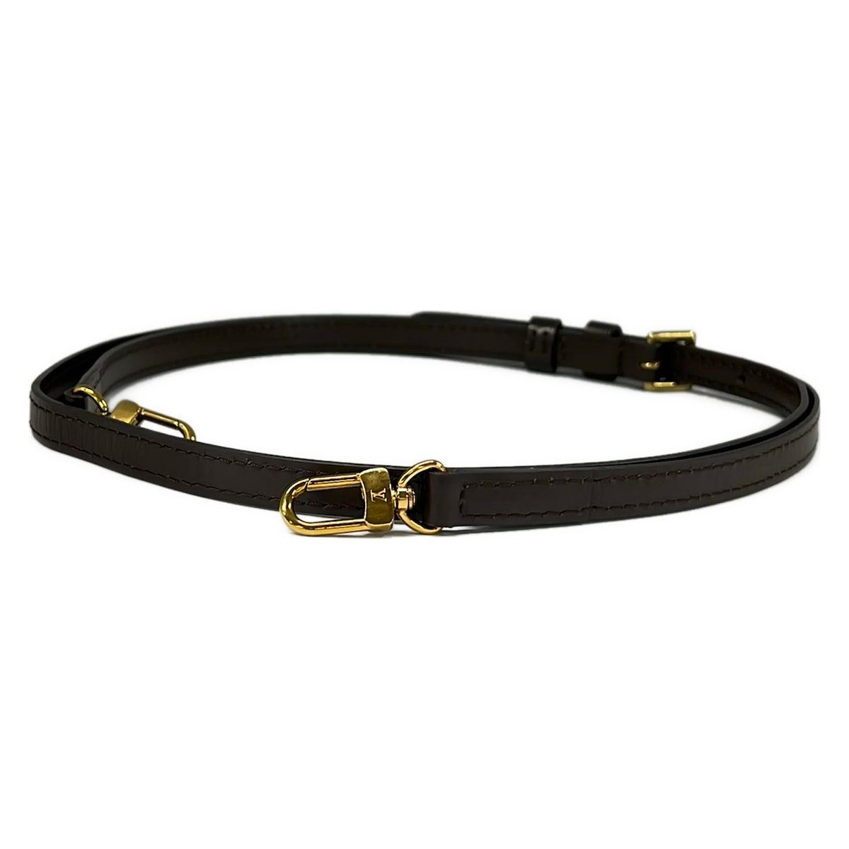 Louis Vuitton Shoulder Strap Damier for Ebene Leather