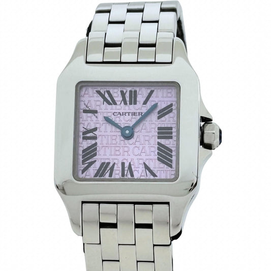 Cartier Santos Dumorzel SM Purple Watch Stainless Steel Quartz