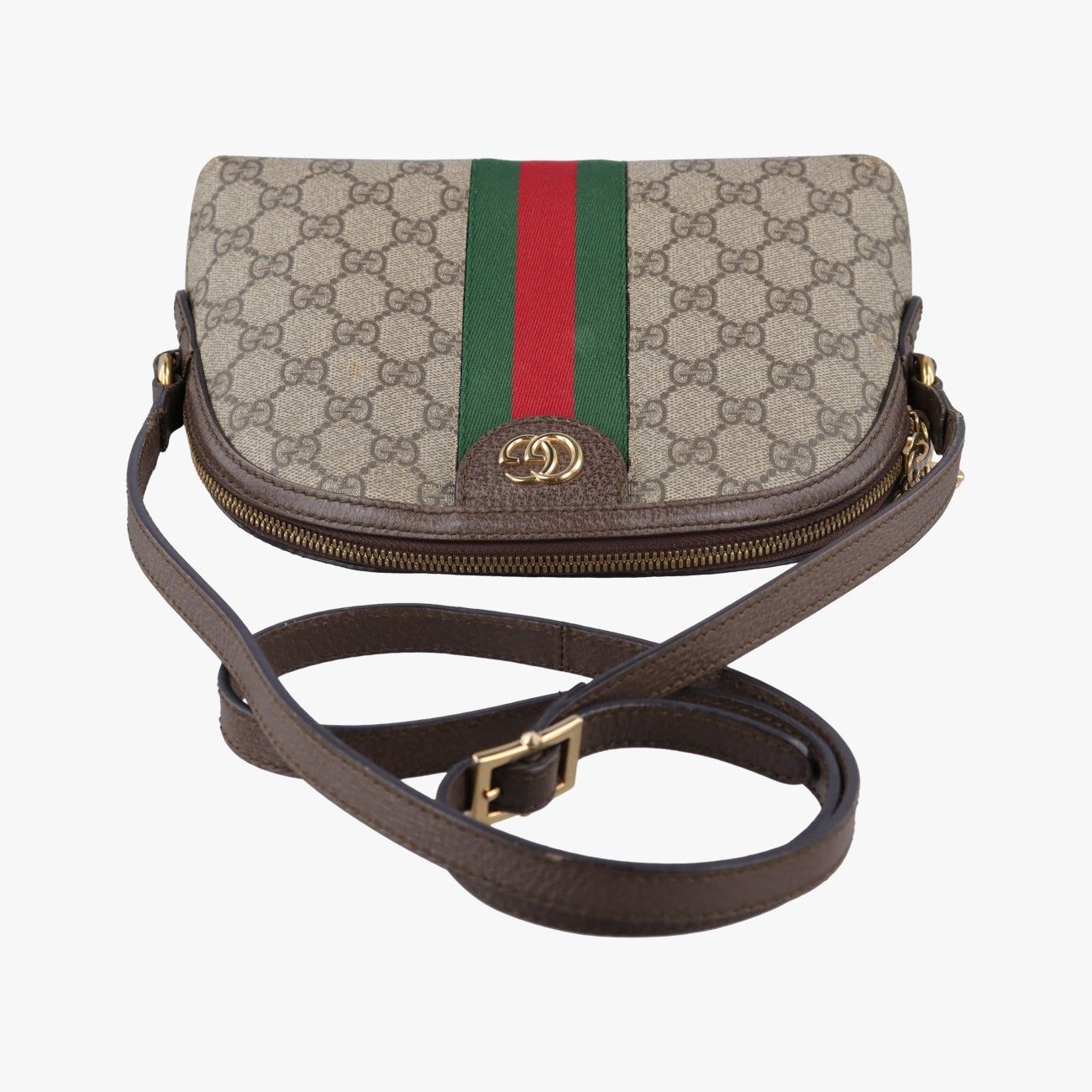 Gucci Ophidia Brown Red Green Leather — view 8