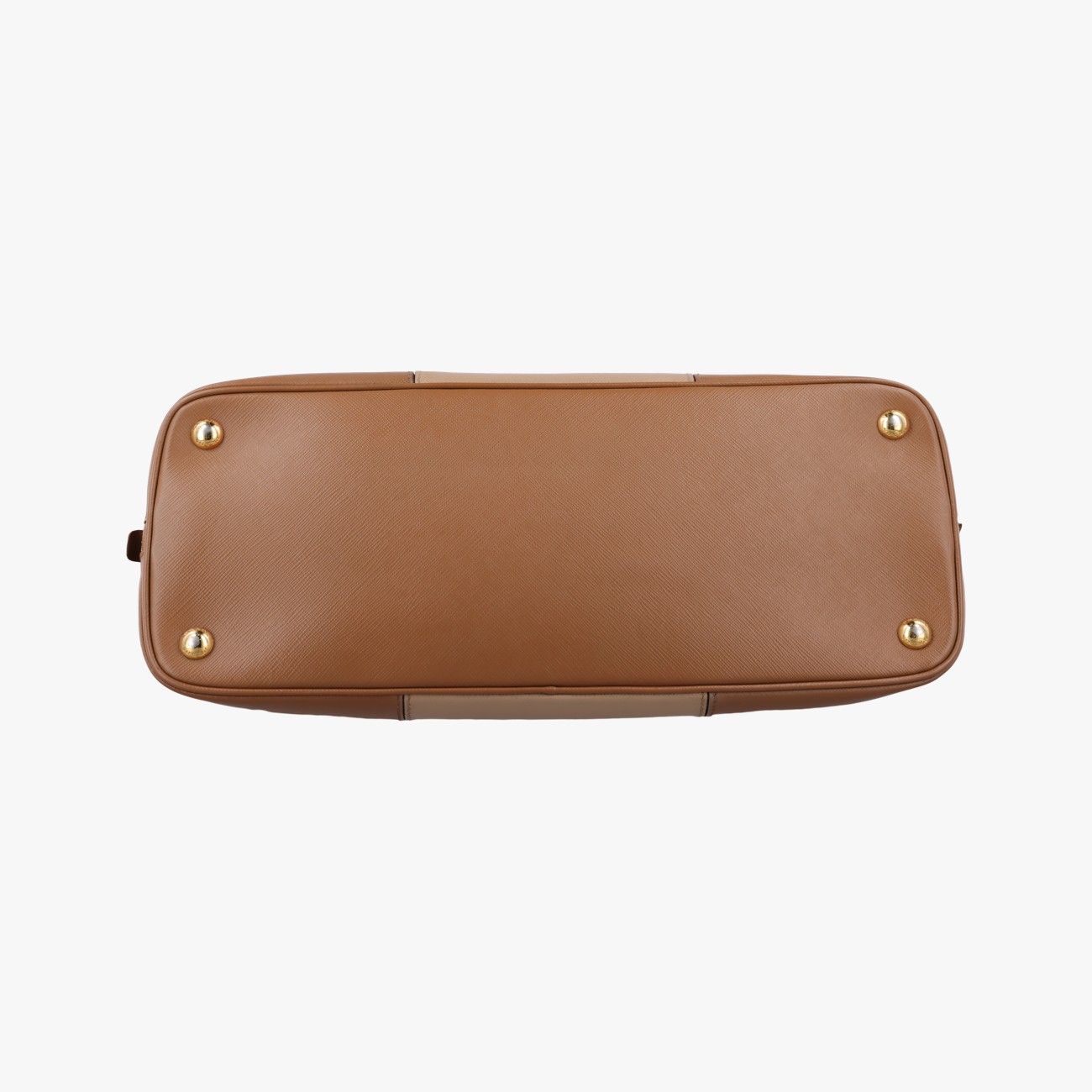 Prada Promenade Brown Beige Saffiano Leather 180 10 — view 3
