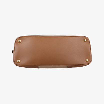 Prada Promenade Brown Beige Saffiano Leather 180 10 — view 3