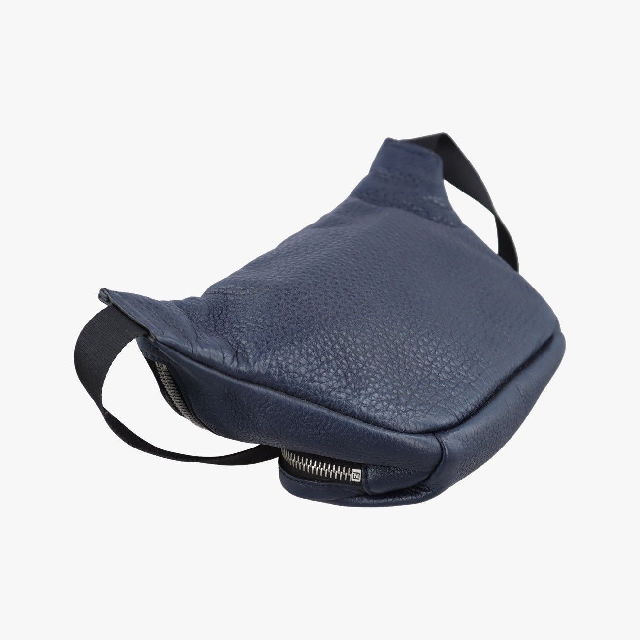 Fendi Pecan Amore Logo Navy Leather Handbag — view 7