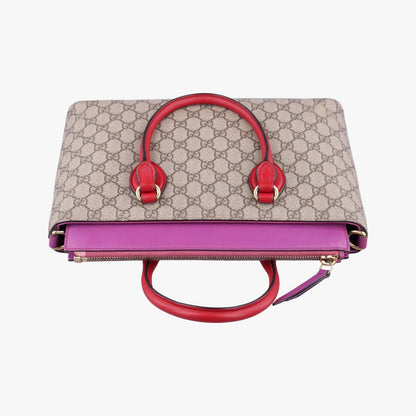 Gucci GG Supreme Beige Pink Red Leather — view 8