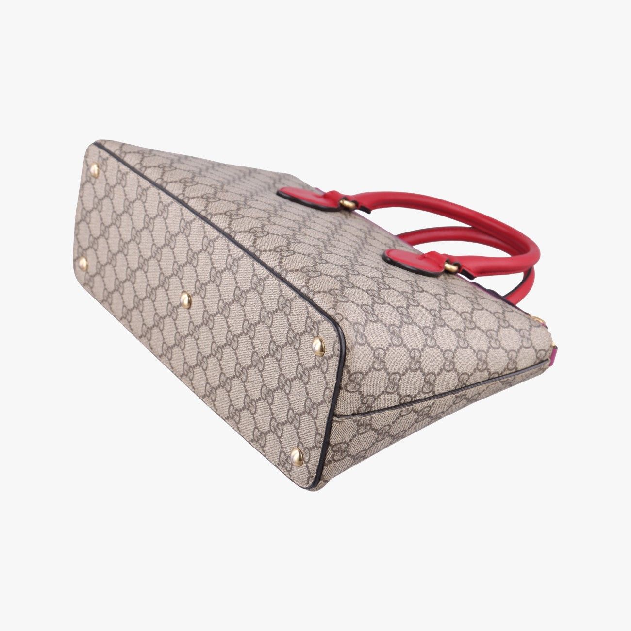 Gucci GG Supreme Beige Pink Red Leather — view 6