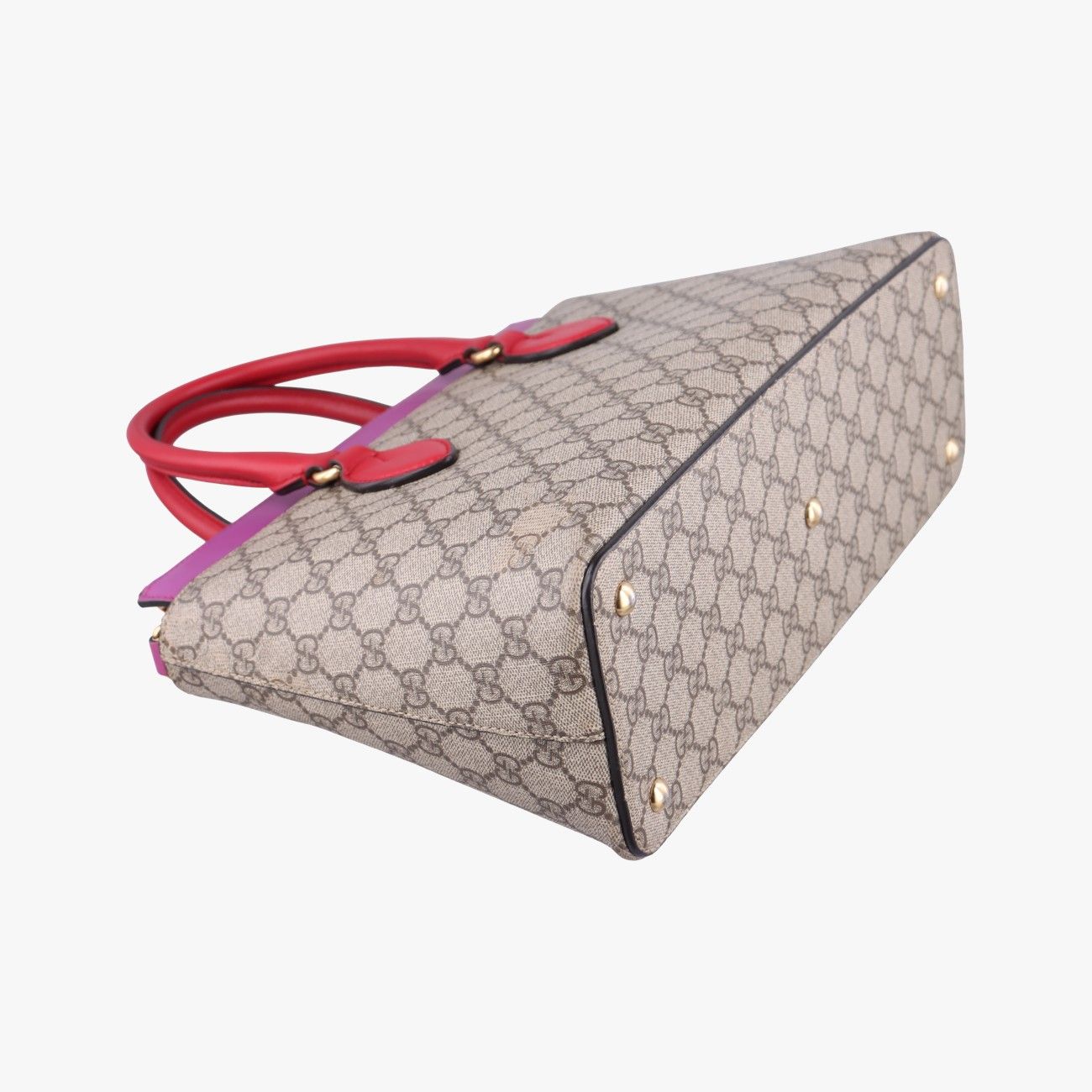 Gucci GG Supreme Beige Pink Red Leather — view 5