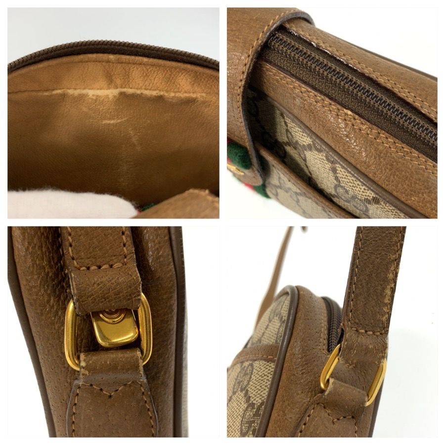 Gucci Vintage Sherry Line Beige GG Supreme Canvas 116 02 055 Shoulder Bag — view 5