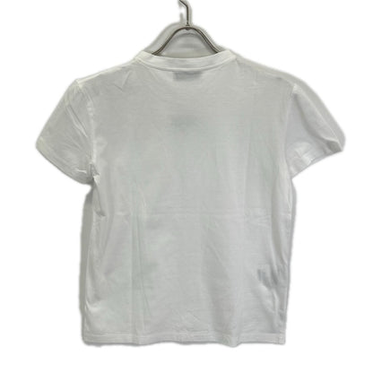 Miu Miu White Logo Embroidery Cotton Jersey T-Shirt — view 2
