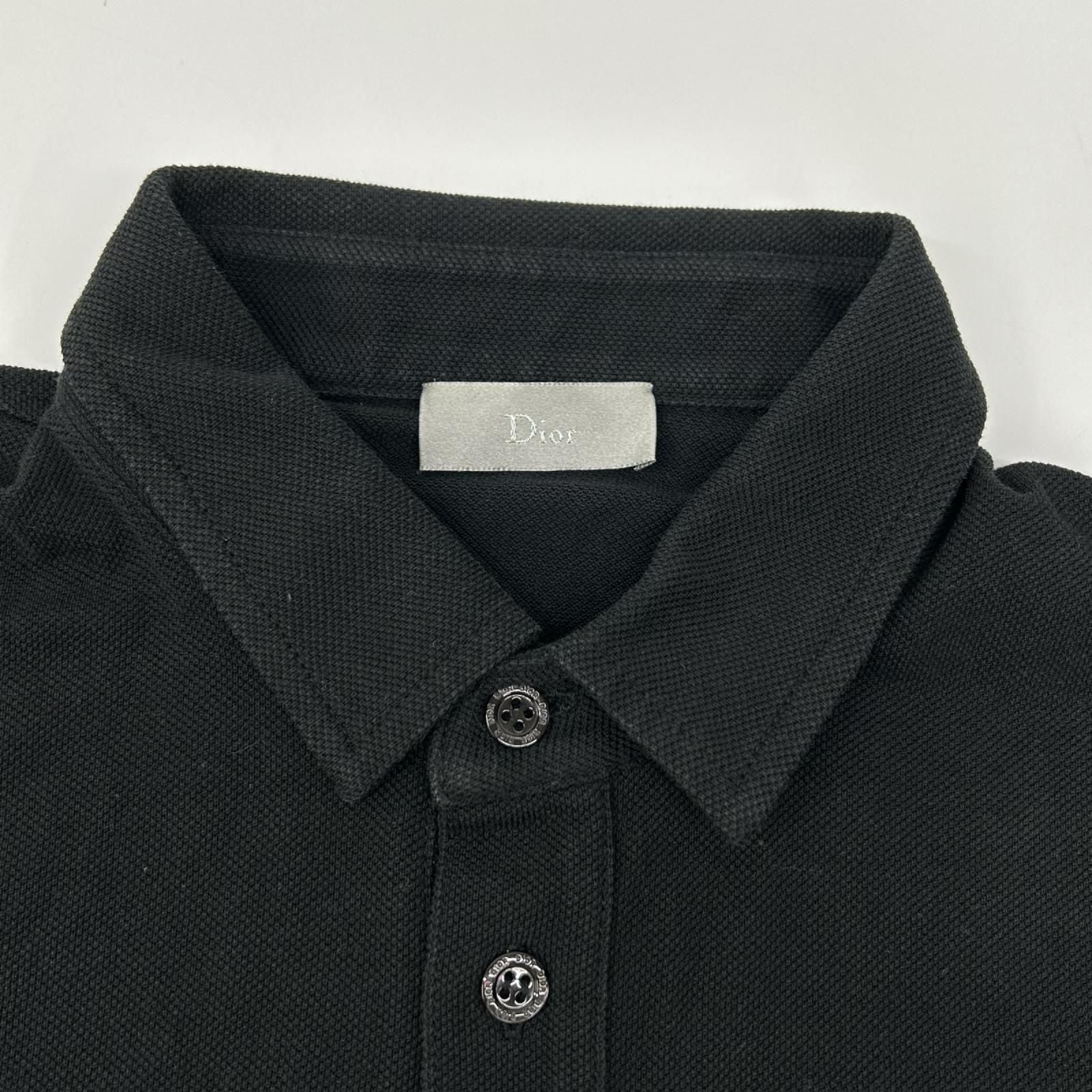 Dior Black Bee Pique Polo Shirt 46 — view 5