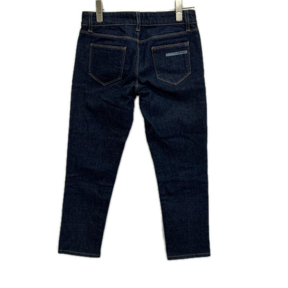 Prada Indigo Yellow Stitch Contour Fit Skinny Denim Pants 24 — view 2