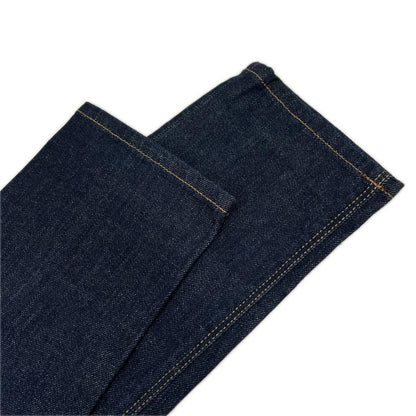 Prada Indigo Yellow Stitch Contour Fit Skinny Denim Pants 24 — view 6