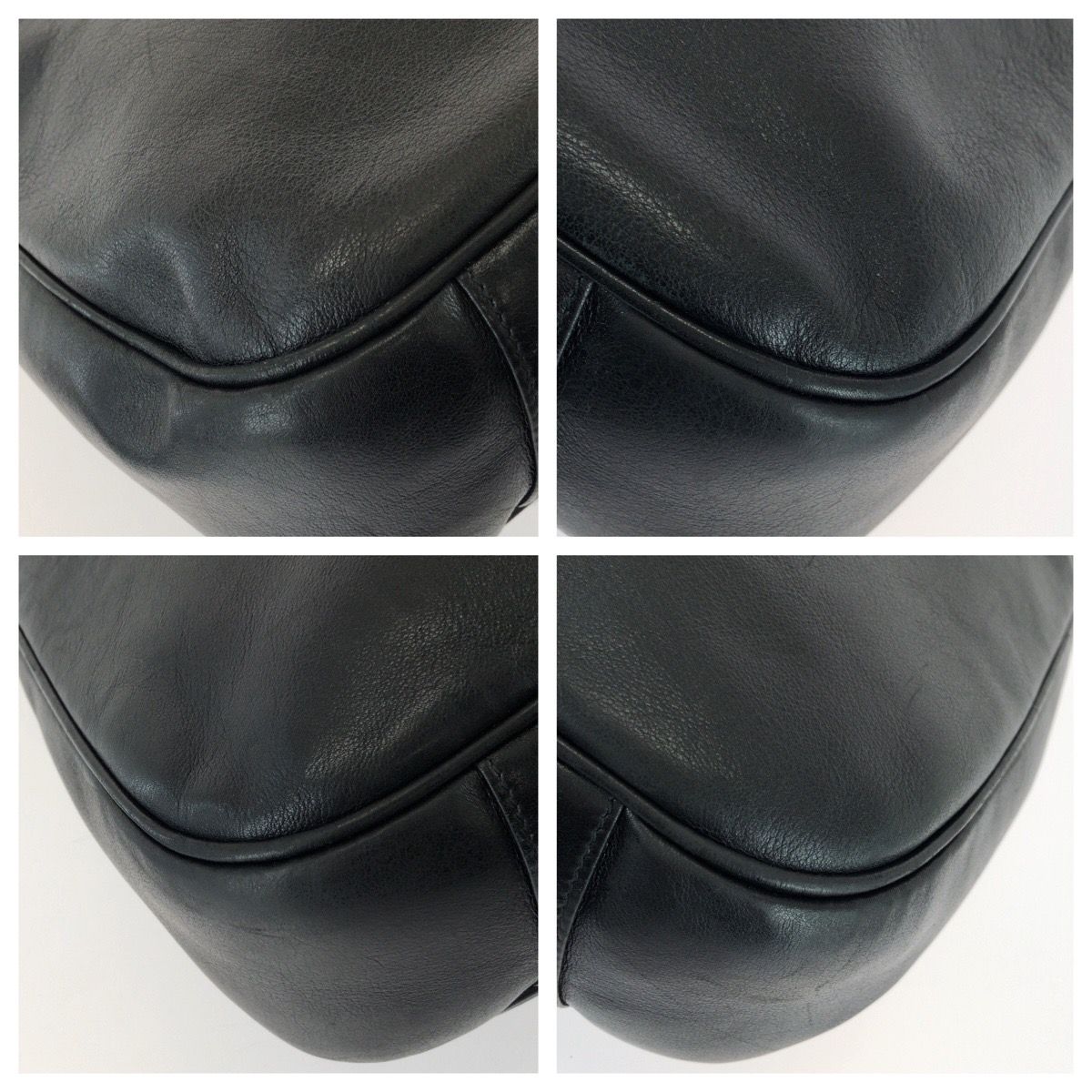 Gucci Bamboo Hobo 2-Way Black Gold Leather Shoulder Bag — view 3