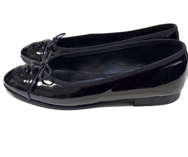 Chanel CC Logo Ribbon Ballet Shoes — view 2