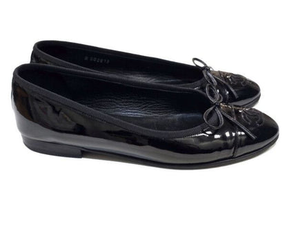 Chanel CC Logo Ribbon Ballet Shoes — view 3