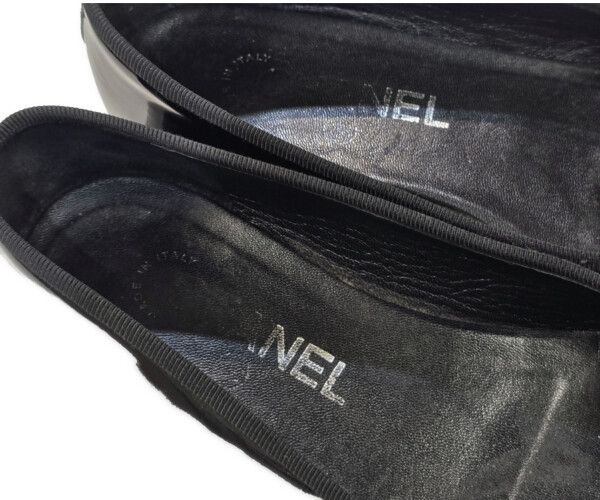 Chanel CC Logo Ribbon Ballet Shoes — view 7