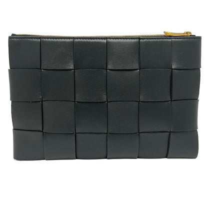 Bottega Veneta Pouch Maxi Intrecciato Black Leather — view 2