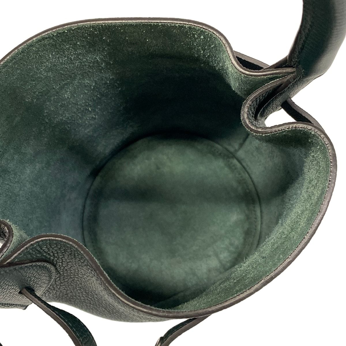 Celine Tote Bag Big Bucket Nano Dark Green Leather — view 7