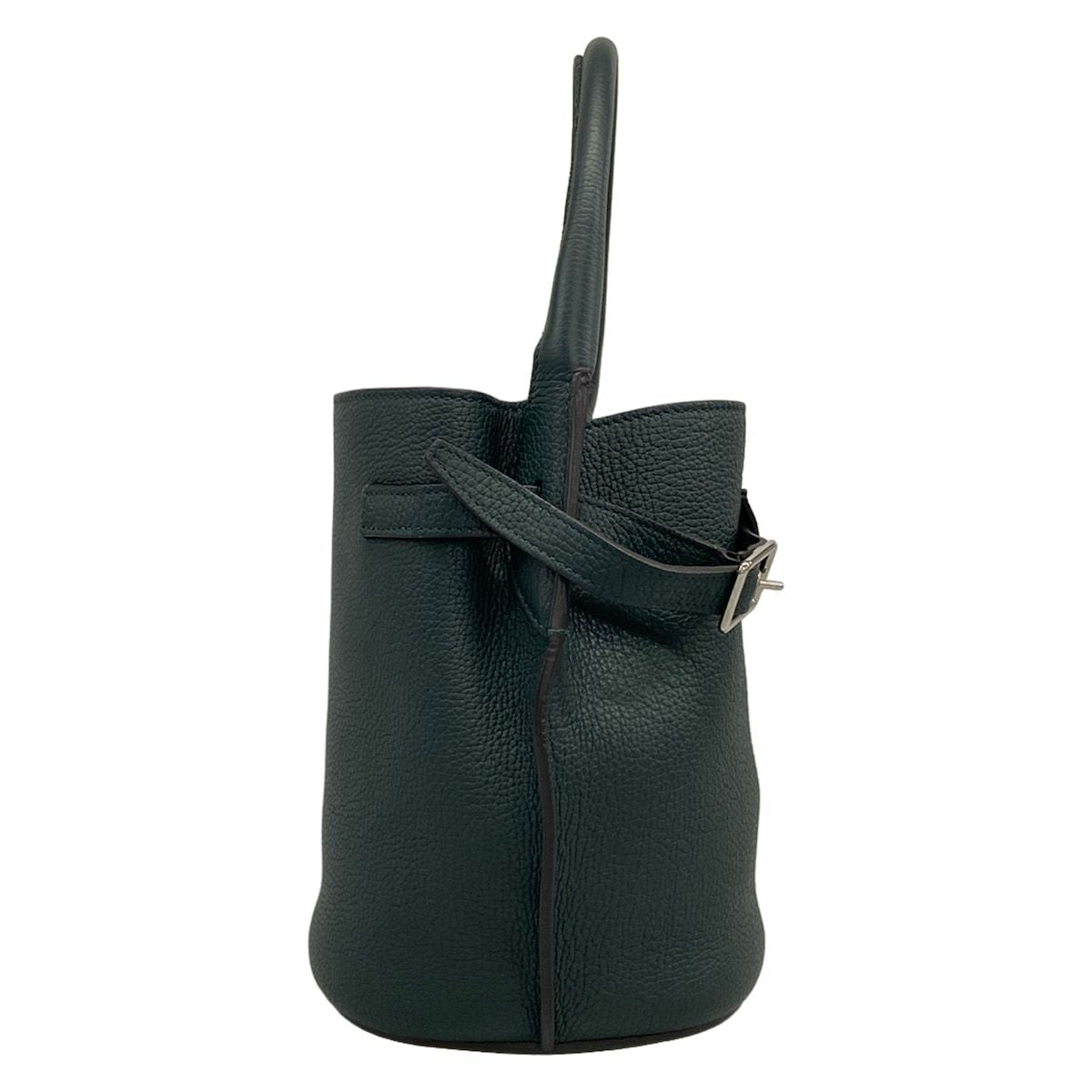 Celine Tote Bag Big Bucket Nano Dark Green Leather — view 2
