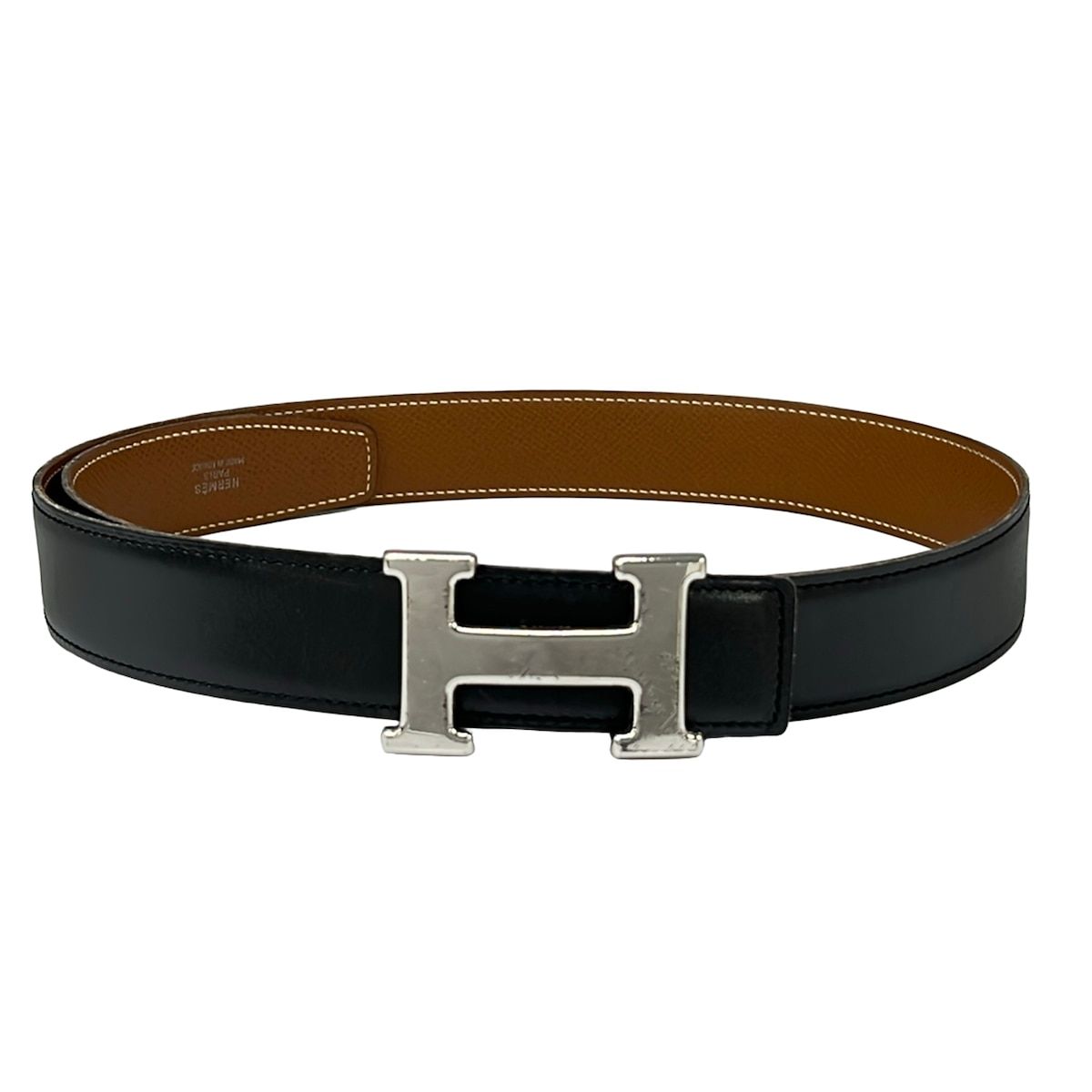 Hermes Belt 80 H Mini Constance Black Gold