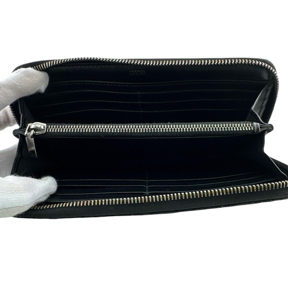 Dior Oblique Canvas Wallet Black — view 6