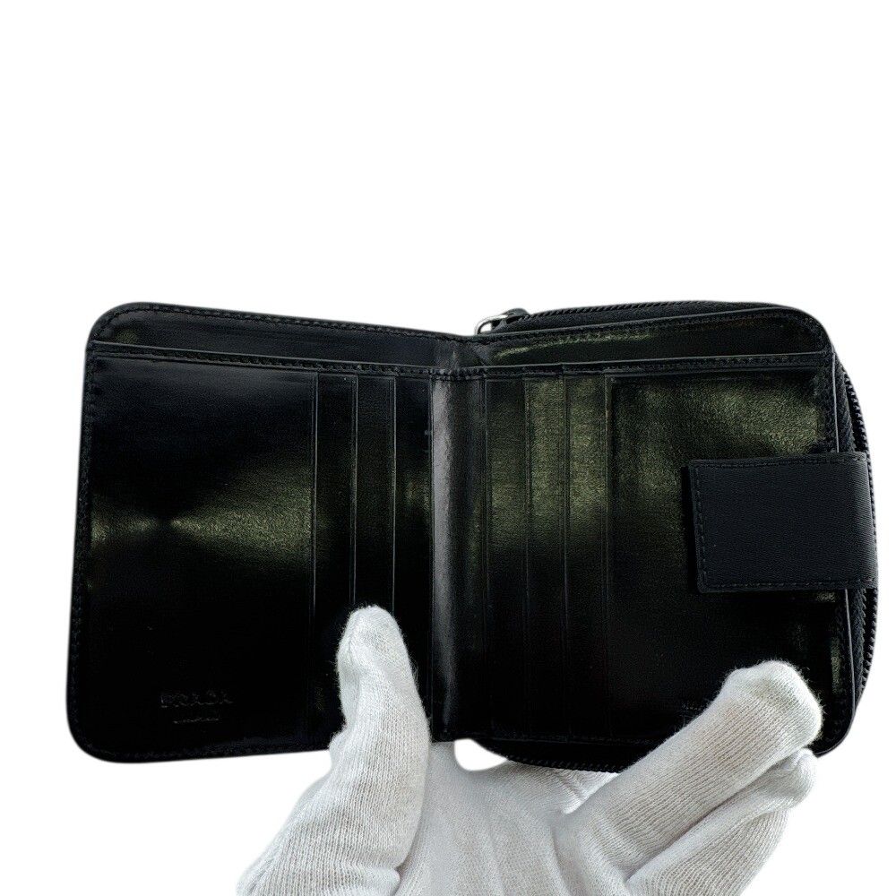 Prada Nylon Bifold Wallet Black — view 6